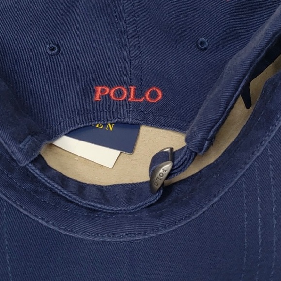 Ralph Lauren Polo Navy/Red Pony OS Ball Cap - Picture 3 of 3
